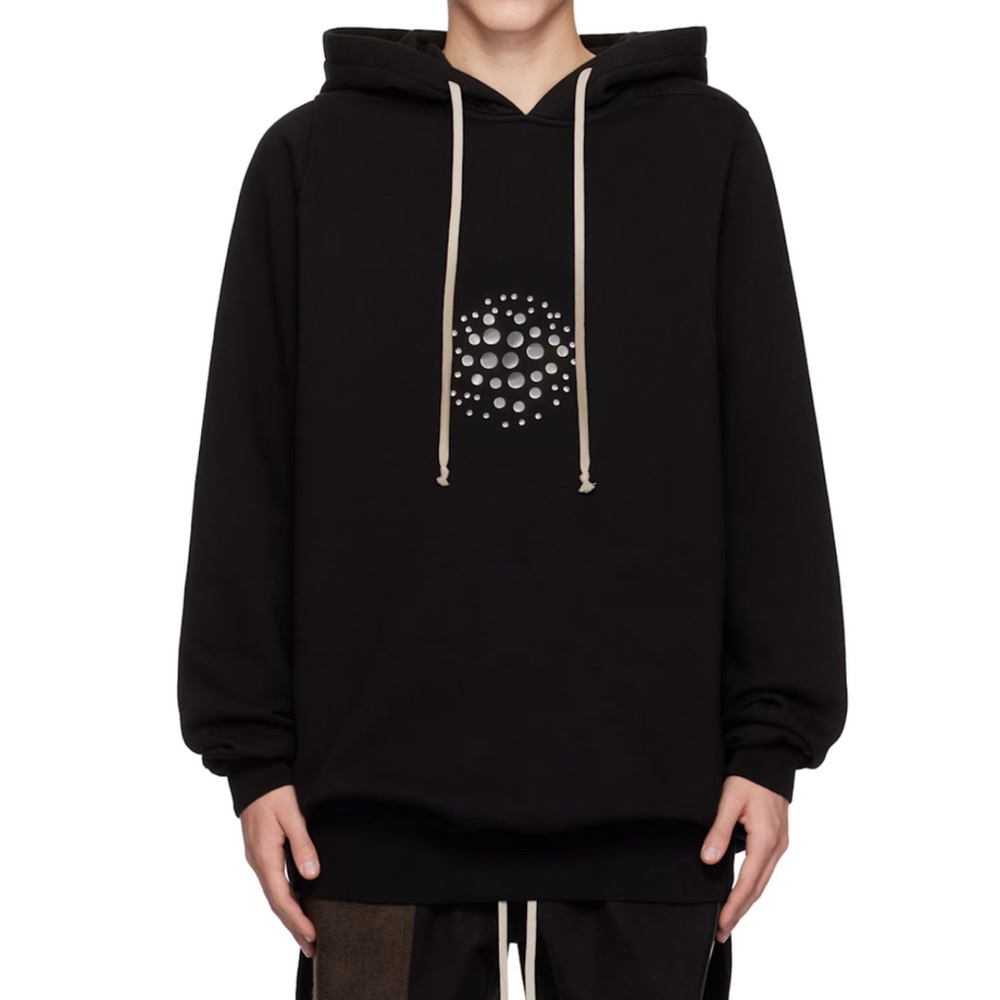 RICK OWENS Black Porterville Orb Studs Hoodie